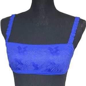 Aerie Cobalt Electric Blue Coral Lace Bandeau Bralette - S N0231